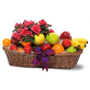 Flowers and Fruit Basket