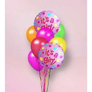 It's A Girl Balloon Bunch