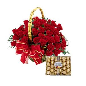 36 rose + chocolates